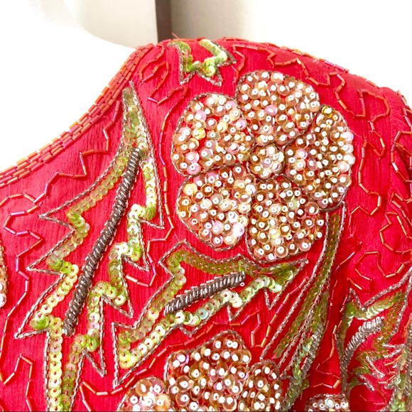 🌟SOLD🌟Beaded Vintage 1980’s SCALA DRESS M - Picture 2 of 8